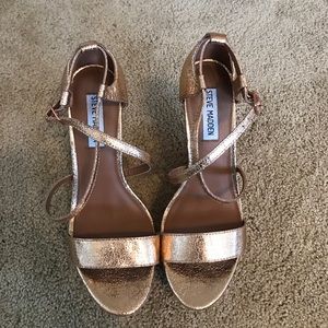 Rose Gold Steve Madden Wedges sz. 6.5